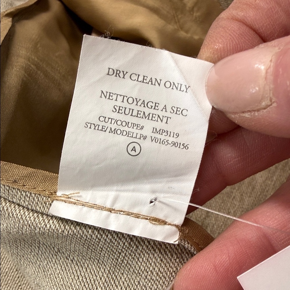 Vince Tan Linen Cotton Blend Blazer Size 10 - Picture 11 of 11